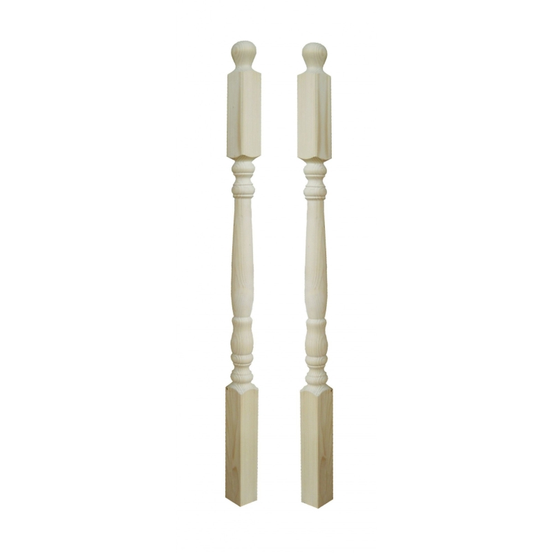 Balustru capat strunjt brad 1300x70x70mm