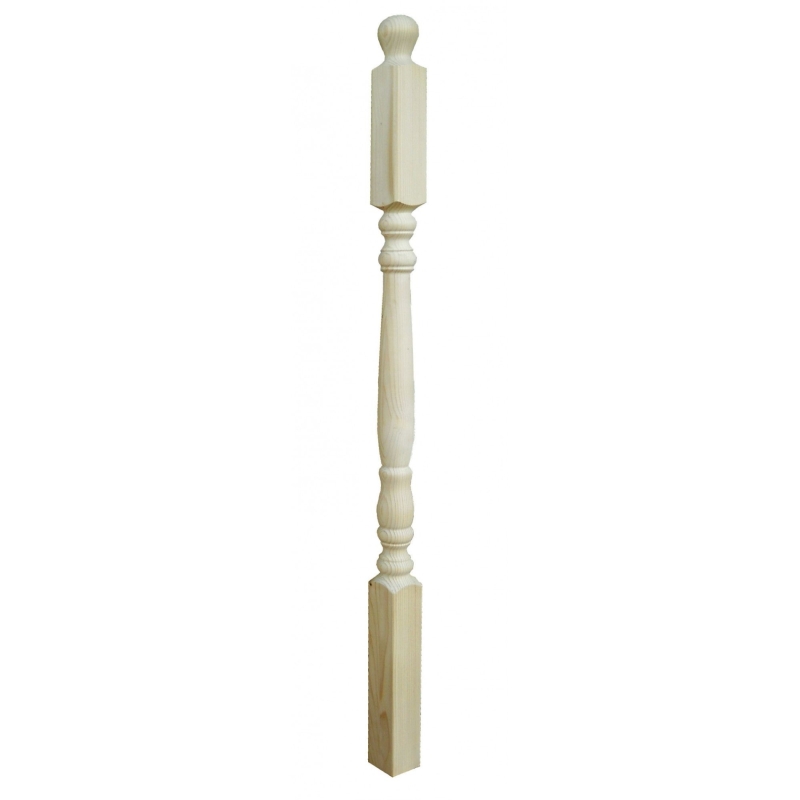 Balustru capat strunjt brad 1300x70x70mm